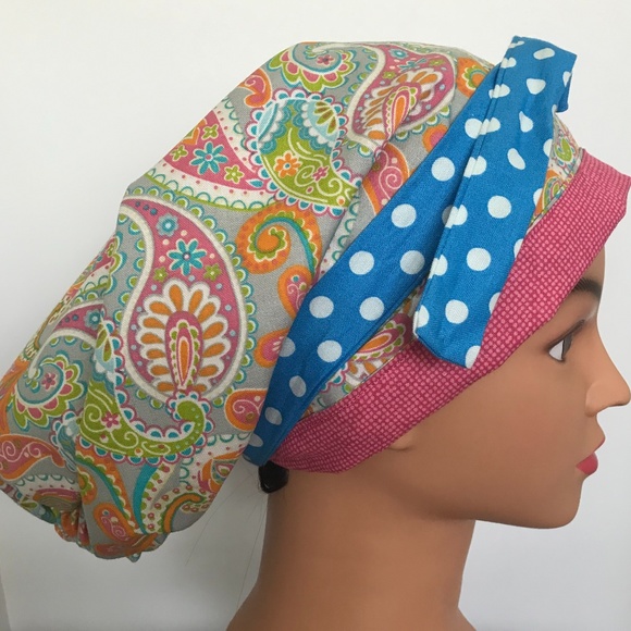 Scrub CAP/HAT *Reversible *Long Ties NWOT - Picture 5 of 14